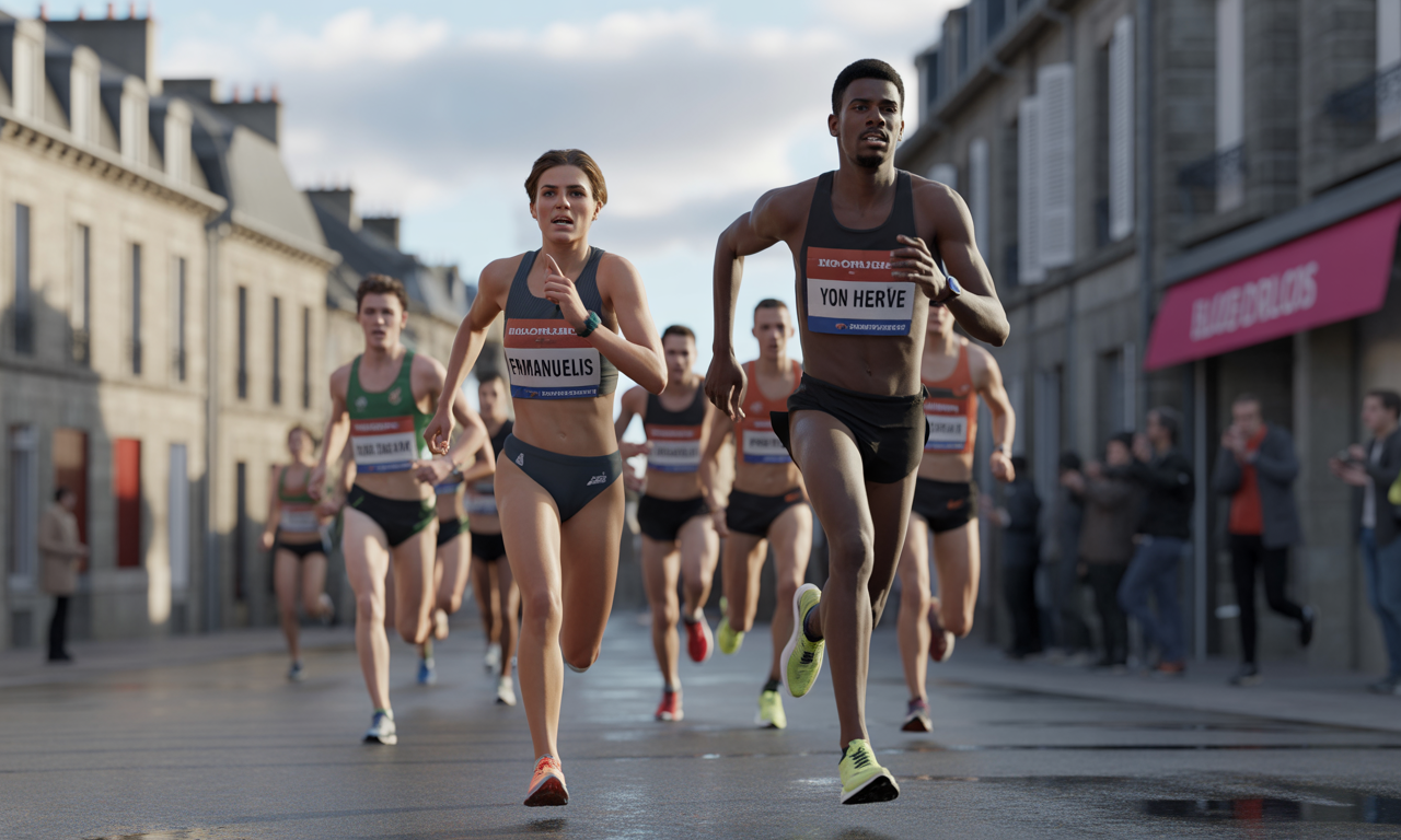emmanuelle françois et yoan hervé dominent la corrida de morlaix, offrant une performance impressionnante lors de cette course de running incontournable.